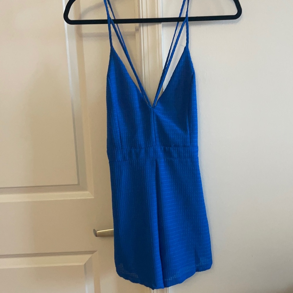Blue Halter Romper size M